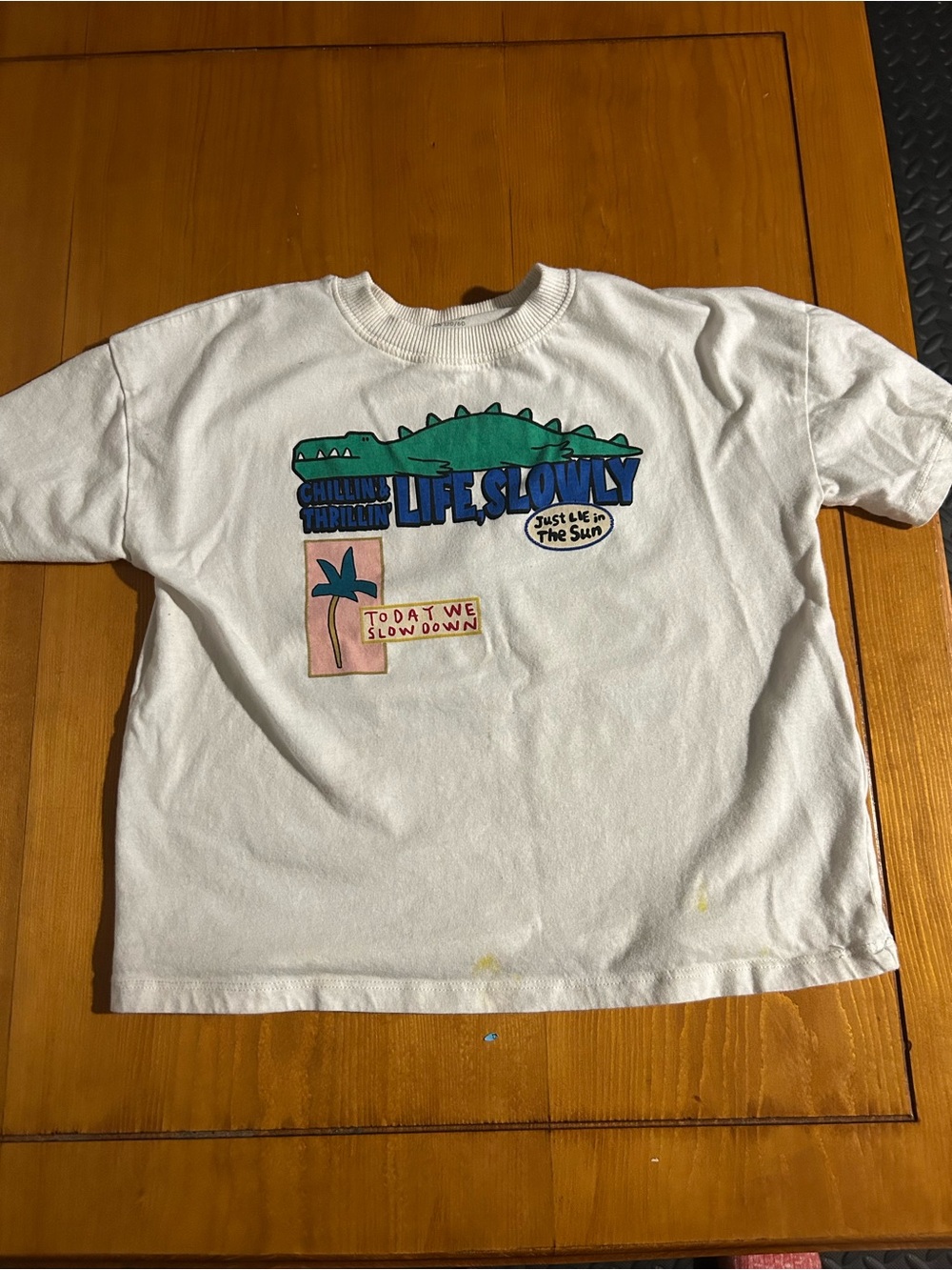 FREE! White Kids Graphic Tee - dinosaur